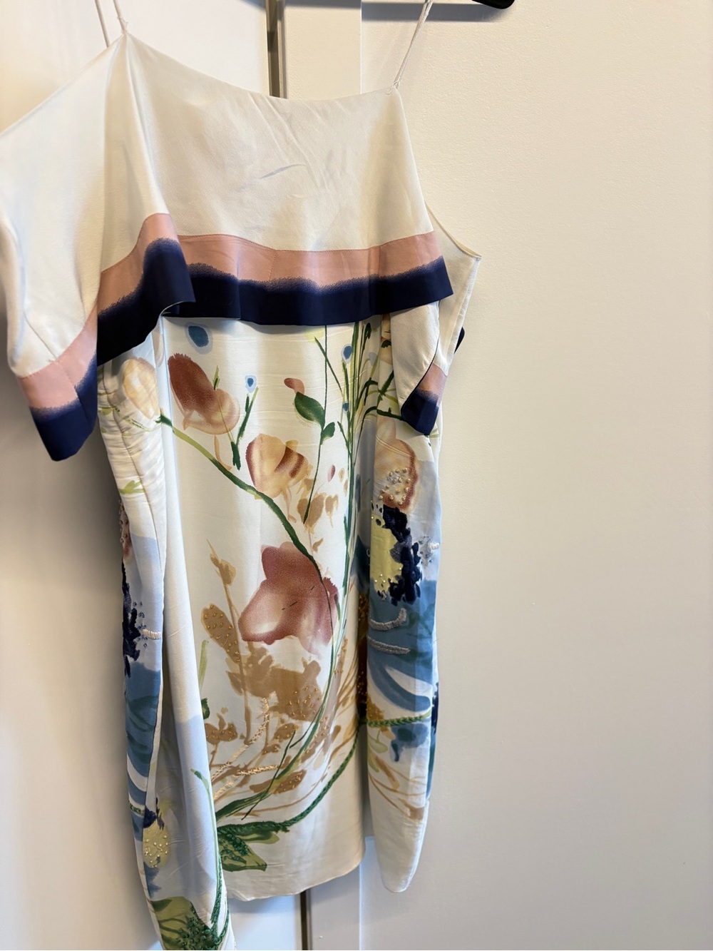 Gold Hawk Silk Slip Dress L (8-10)
